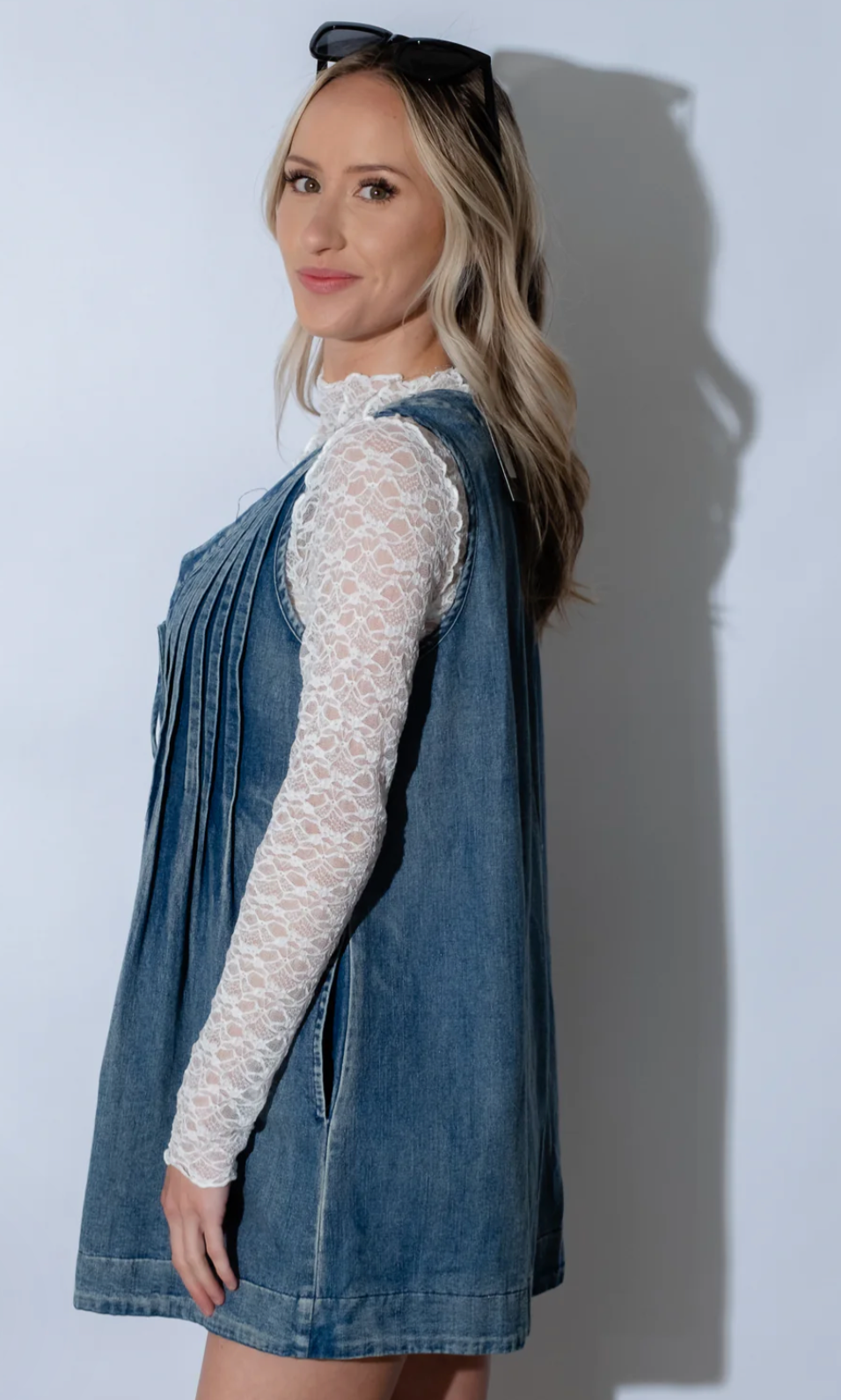 Tess | Soft Denim Romper